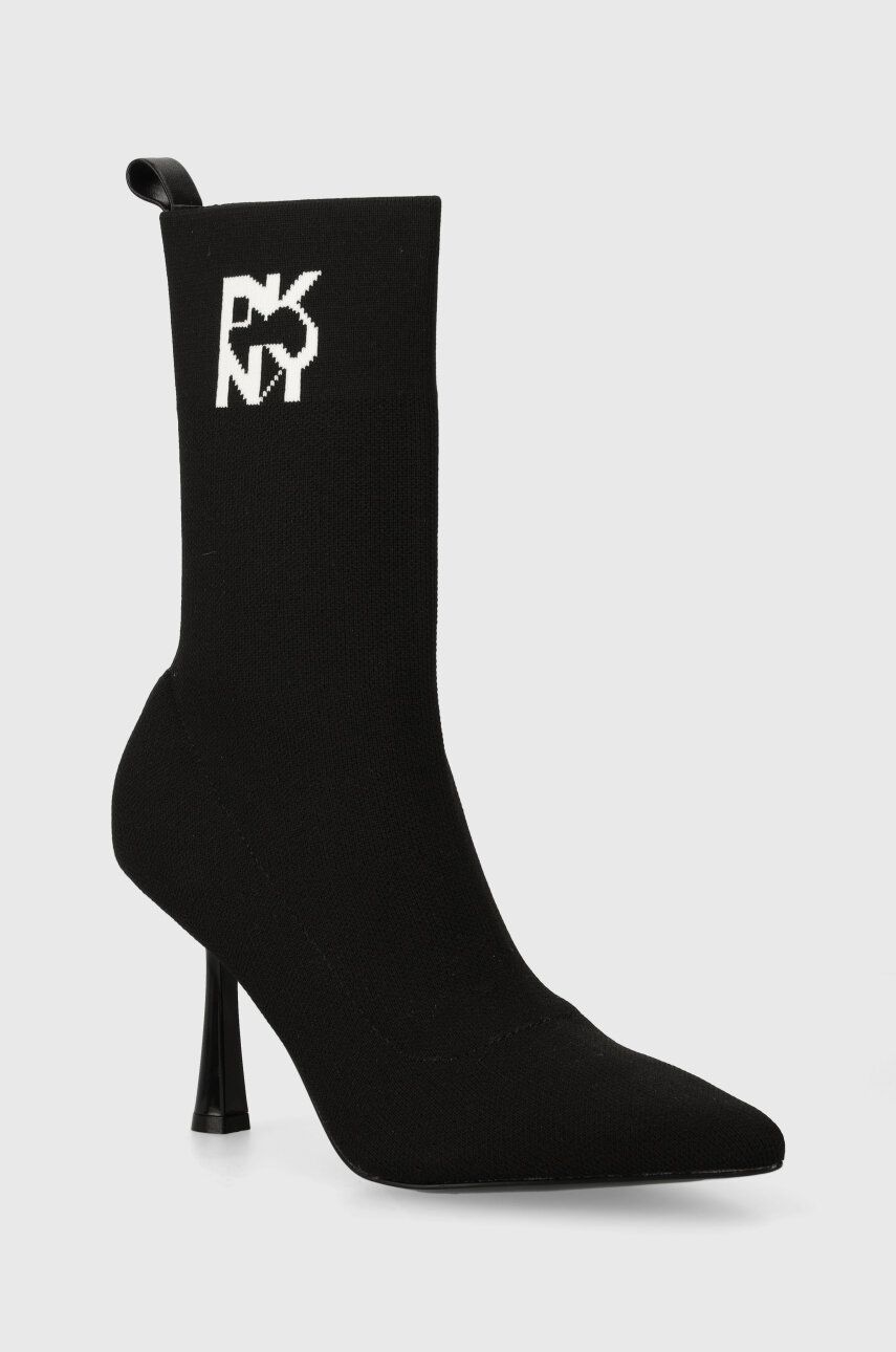 Dkny botine Sansa femei, culoarea negru, cu toc cui, K2490325 Dkny botine Sansa femei, culoarea negru, cu toc cui, K2490325