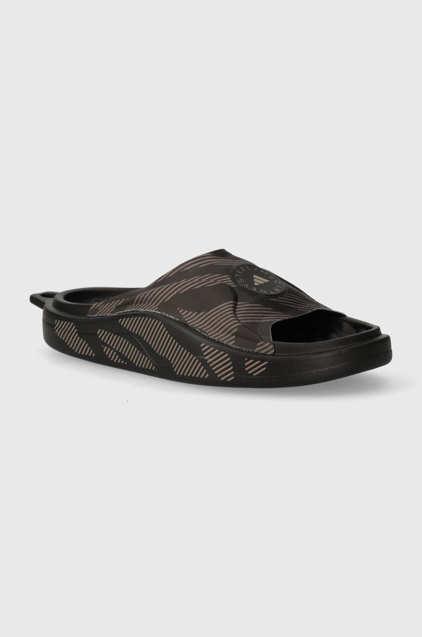 adidas by Stella McCartney papuci femei, culoarea negru, cu platforma, IF6066 adidas by Stella McCartney papuci femei, culoarea negru, cu platforma, IF6066
