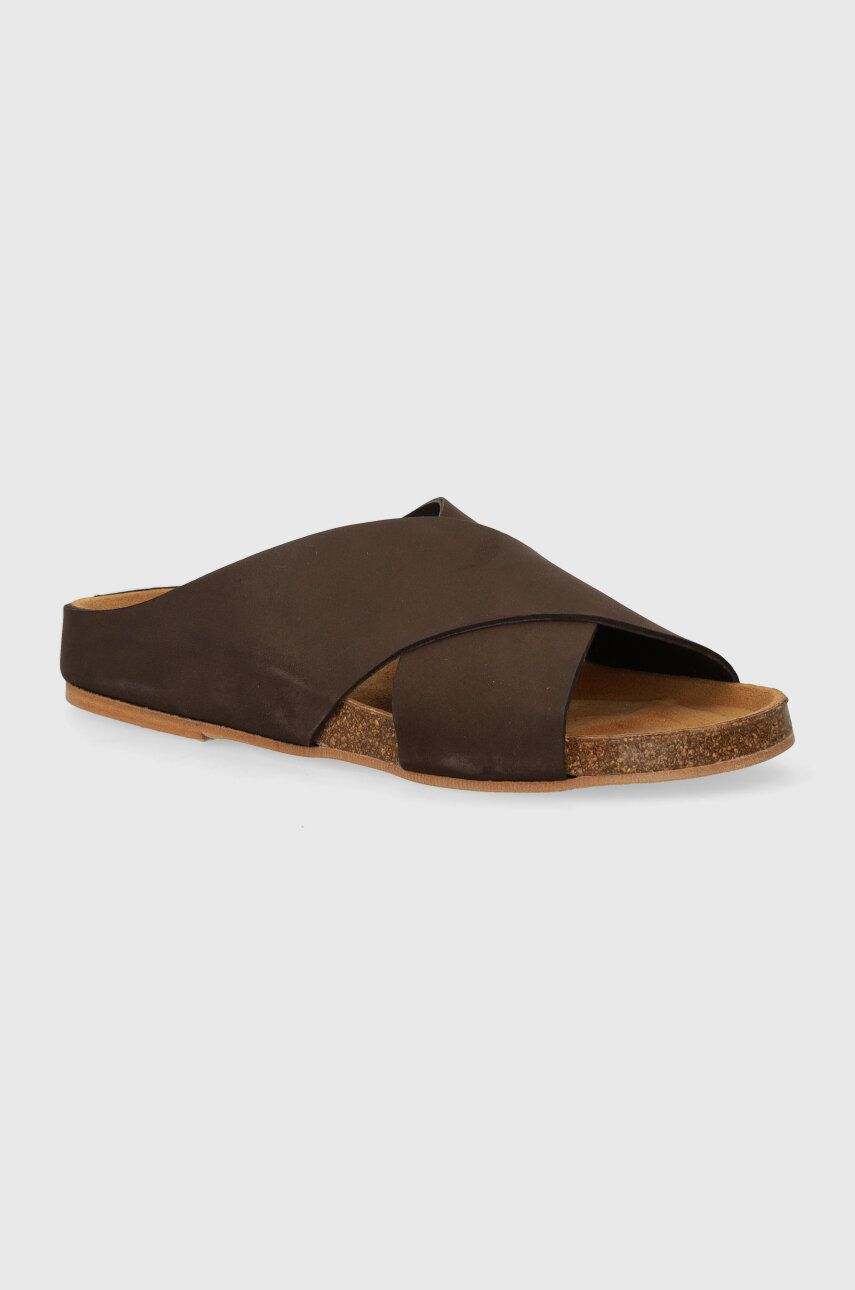 Alohas papuci din piele Briar femei, culoarea maro, S100325.03 Alohas papuci din piele Briar femei, culoarea maro, S100325.03