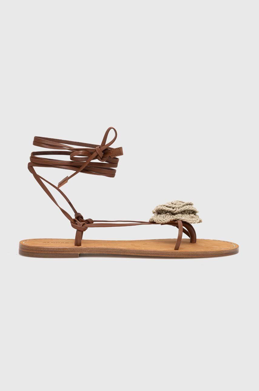 Alohas sandale de piele Jakara femei, culoarea maro, S100253.02 Alohas sandale de piele Jakara femei, culoarea maro, S100253.02