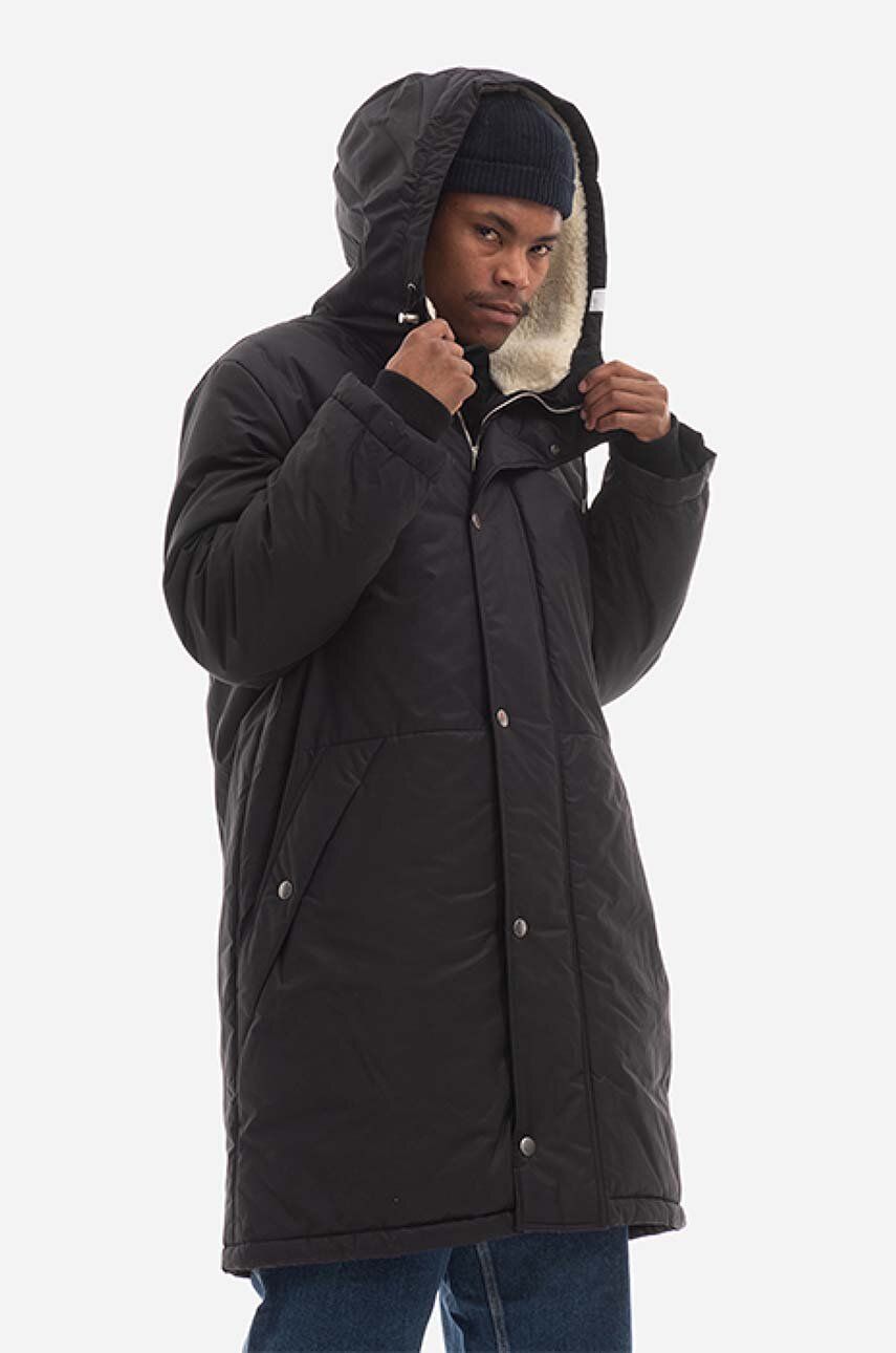 A.P.C. geacă Parka Hector bărbați, culoarea negru, de tranziție COEZV.H30179-MILITARYKH A.P.C. geacă Parka Hector bărbați, culoarea negru, de tranziție COEZV.H30179-MILITARYKH