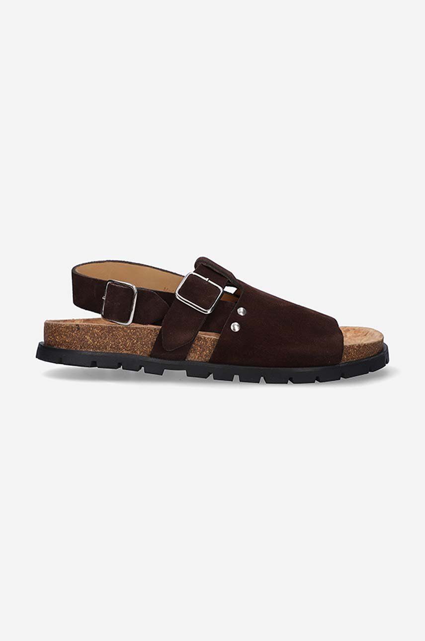 A.P.C. sandale din piele întoarsă . sandales Noe femei, culoarea maro PXBAH.F51056-MARRON A.P.C. sandale din piele întoarsă . sandales Noe femei, culoarea maro PXBAH.F51056-MARRON