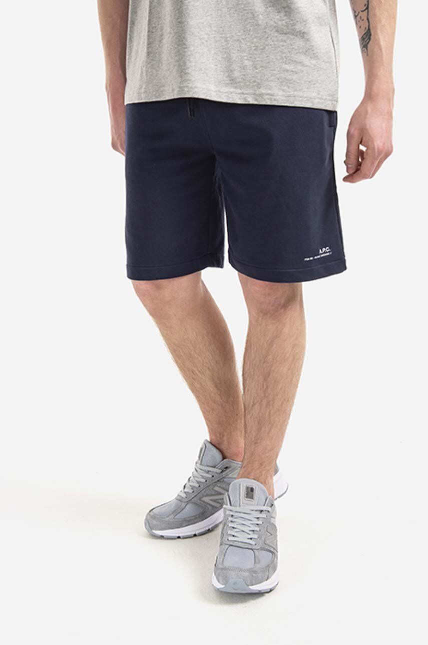 A.P.C. pantaloni scurți din bumbac Item Short culoarea bleumarin COEAS.H10148-DARKNAVY A.P.C. pantaloni scurți din bumbac Item Short culoarea bleumarin COEAS.H10148-DARKNAVY