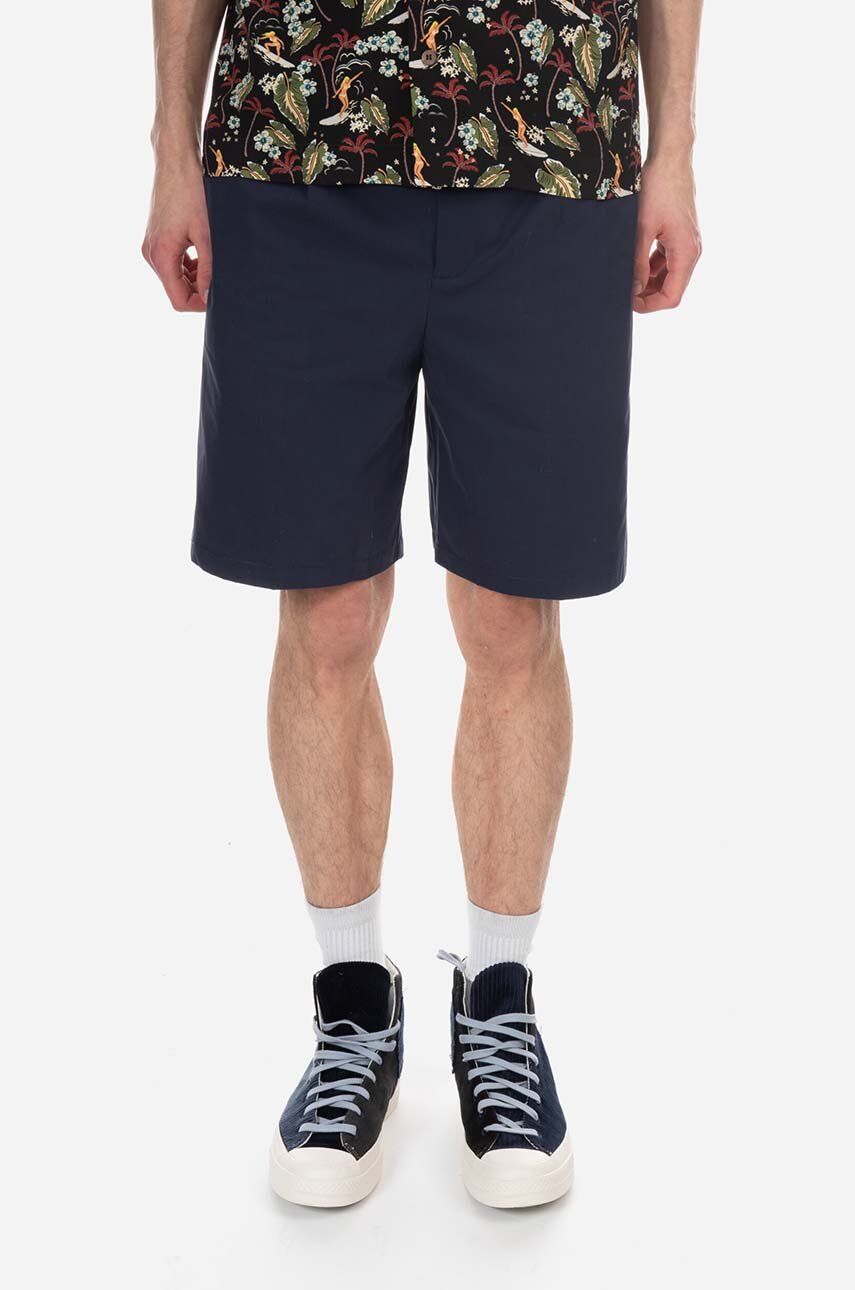 A.P.C. pantaloni scurți din bumbac culoarea bleumarin COGBM.H10129-MARINE A.P.C. pantaloni scurți din bumbac culoarea bleumarin COGBM.H10129-MARINE