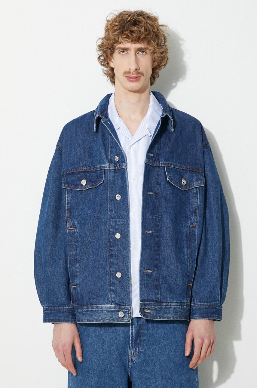 A.P.C. geaca jeans blouson elvis barbati, de tranzitie, COGWD-H02913 A.P.C. geaca jeans blouson elvis barbati, de tranzitie, COGWD-H02913