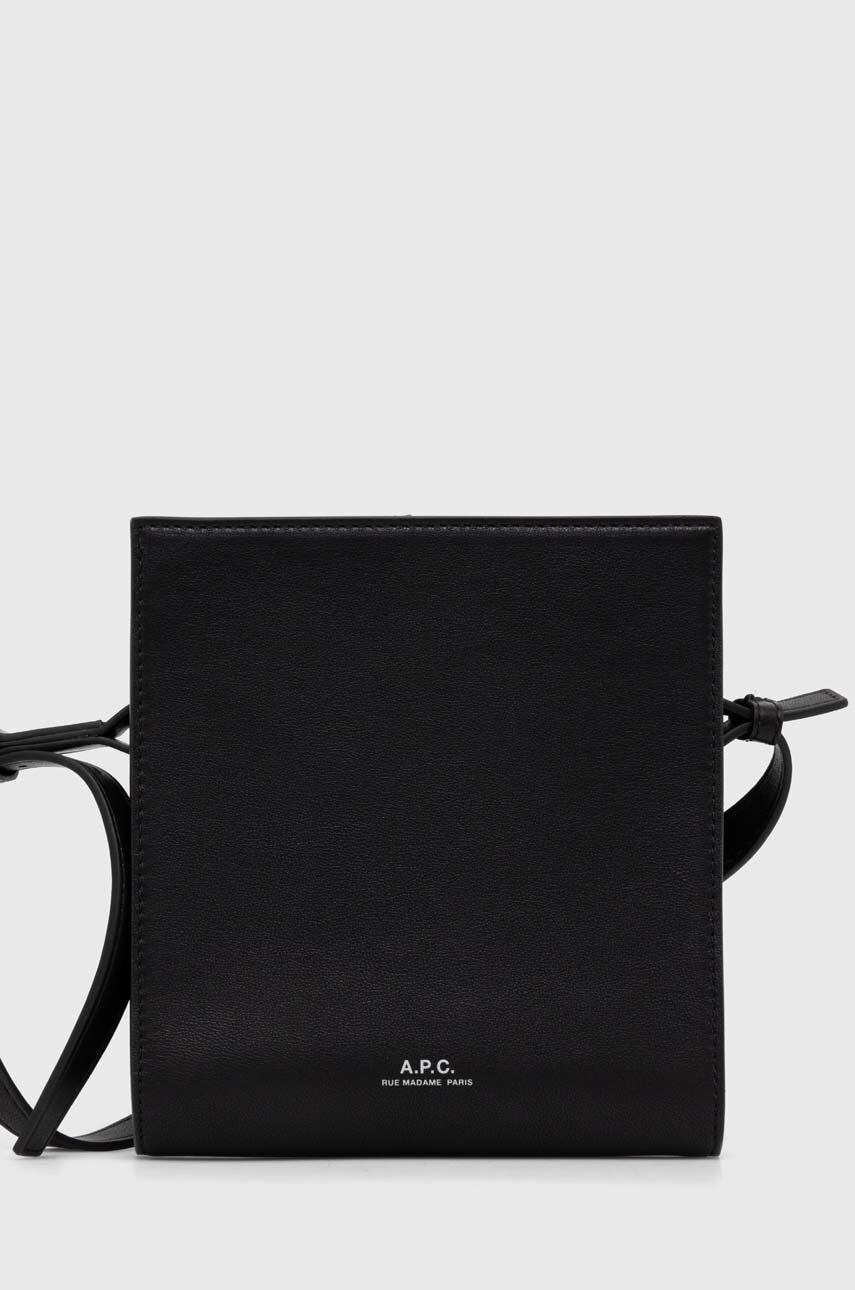 A.P.C. poșetă Sac Nino culoarea negru, PUAAT.H61891.LZZ A.P.C. poșetă Sac Nino culoarea negru, PUAAT.H61891.LZZ