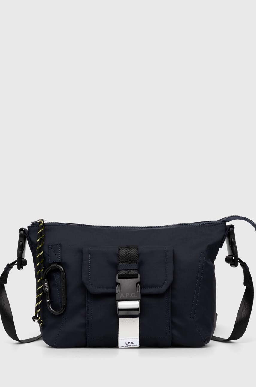 A.P.C. borsetă Besace Trek culoarea bleumarin, PAAFH.H61734.IAK A.P.C. borsetă Besace Trek culoarea bleumarin, PAAFH.H61734.IAK