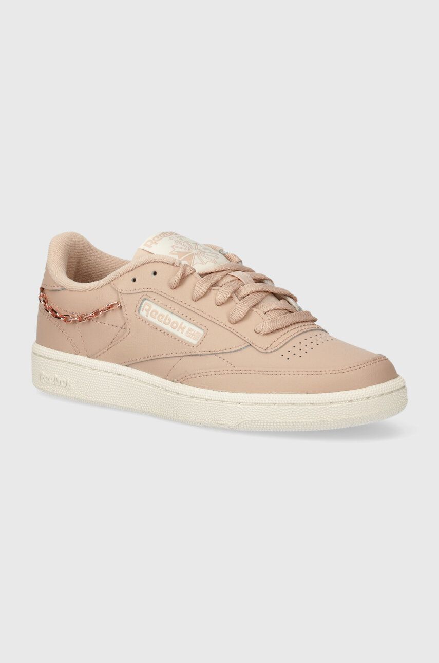 Reebok Classic sneakers din piele Club C 85 culoarea roz, 100074236 Reebok Classic sneakers din piele Club C 85 culoarea roz, 100074236