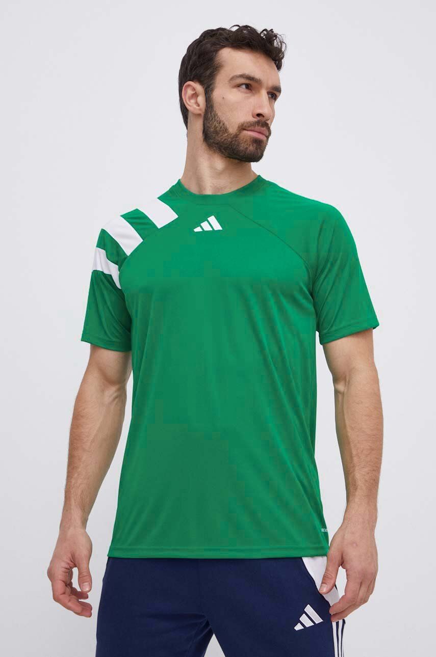 adidas Performance tricou de antrenament Fortore 23 culoarea verde, cu imprimeu, IT5655 adidas Performance tricou de antrenament Fortore 23 culoarea verde, cu imprimeu, IT5655