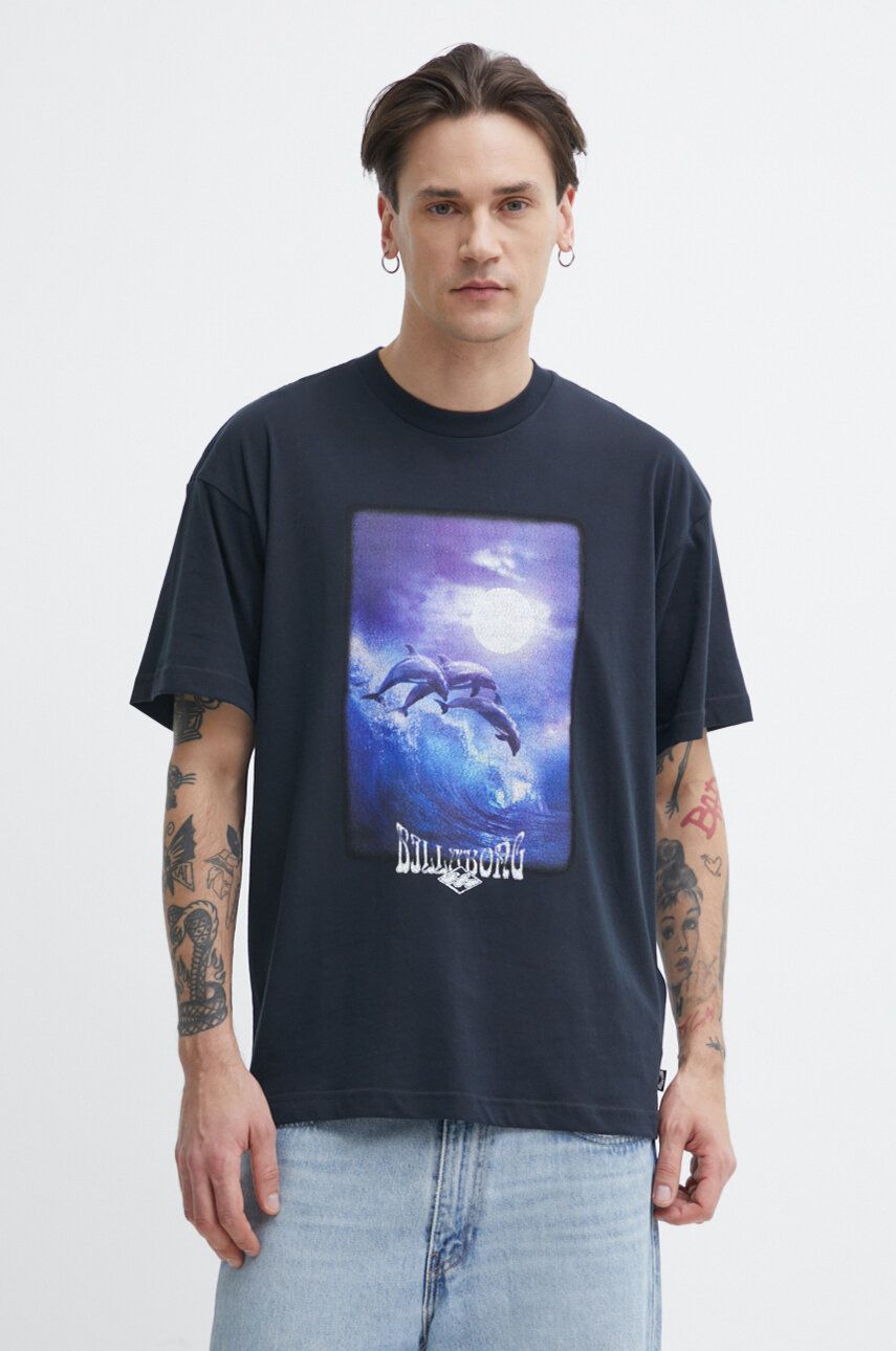Billabong tricou din bumbac barbati, culoarea negru, cu imprimeu, ABYZT02283 Billabong tricou din bumbac barbati, culoarea negru, cu imprimeu, ABYZT02283