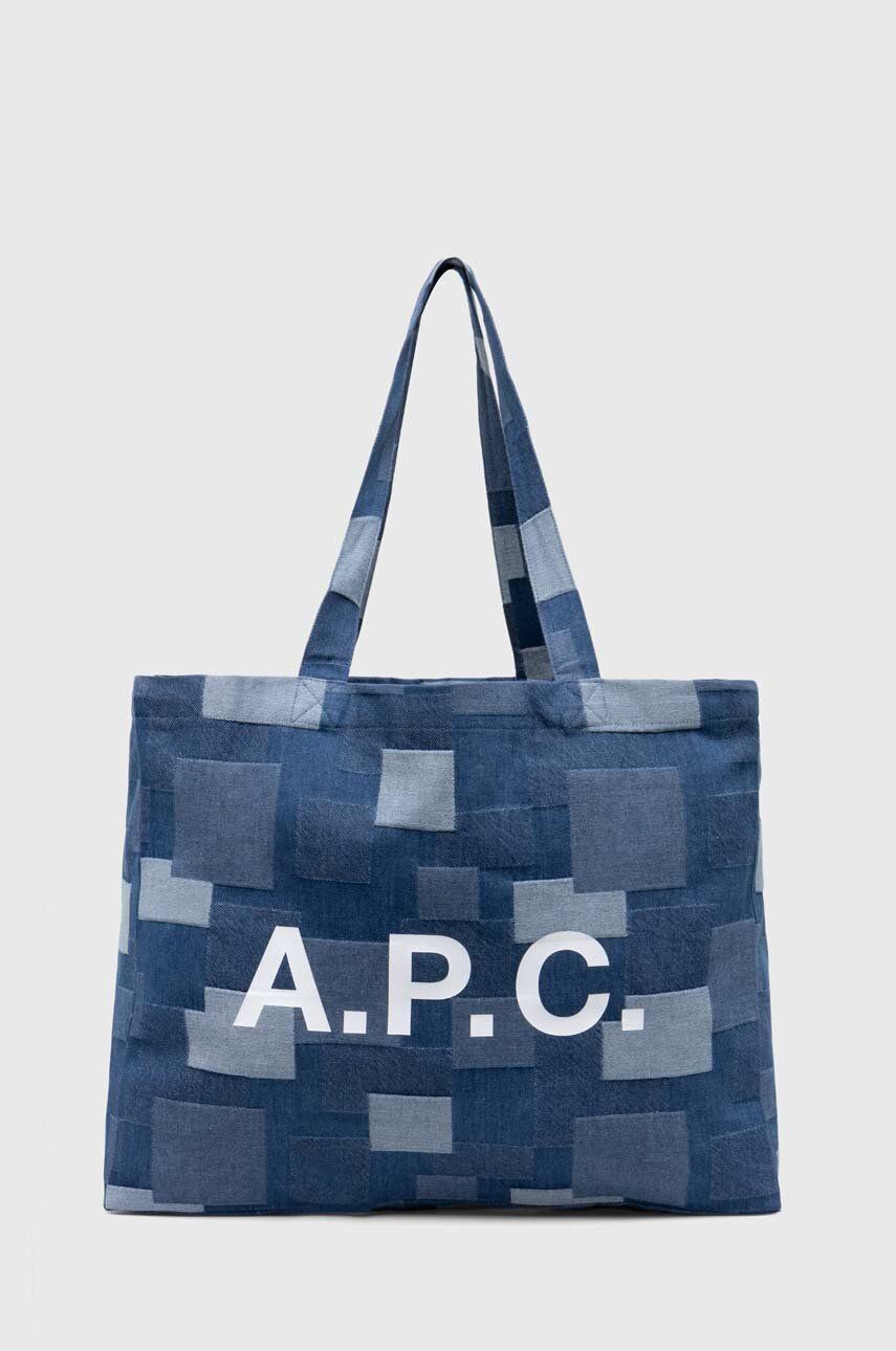 A.P.C. geanta Shopping Diane culoarea negru, COGWH.M61443.IAL A.P.C. geanta Shopping Diane culoarea negru, COGWH.M61443.IAL