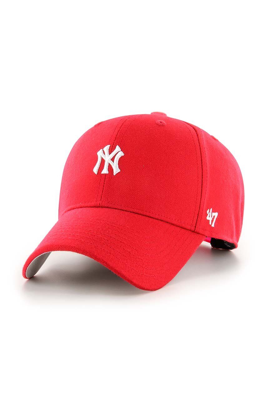 47brand șapcă de baseball din bumbac MLB New York Yankees culoarea rosu, cu imprimeu, B-BRMPS17WBP-RD 47brand șapcă de baseball din bumbac MLB New York Yankees culoarea rosu, cu imprimeu, B-BRMPS17WBP-RD