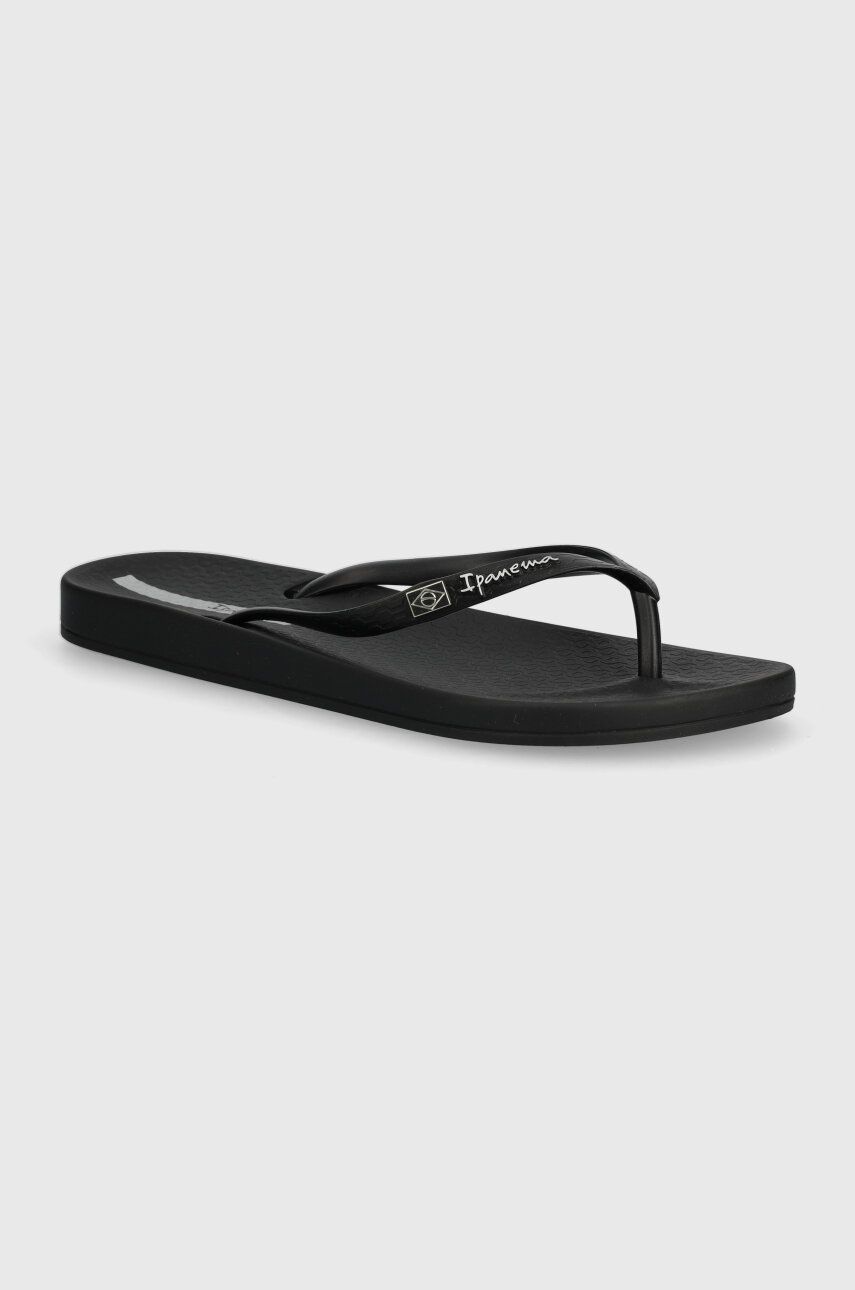 Ipanema slapi ANAT BRASILI femei, culoarea negru, cu toc plat, 82932-20766 Ipanema slapi ANAT BRASILI femei, culoarea negru, cu toc plat, 82932-20766