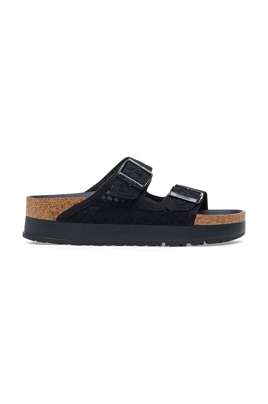 Birkenstock papuci BIRKENSTOCK X PAPILLIO Arizona Platform Flex femei, culoarea negru, cu platforma, 1026876 Birkenstock papuci BIRKENSTOCK X PAPILLIO Arizona Platform Flex femei, culoarea negru, cu platforma, 1026876