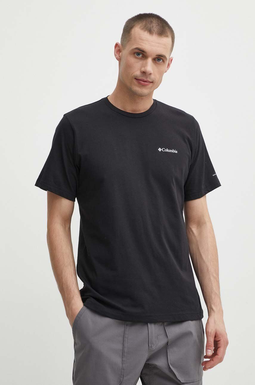 Columbia tricou sport Thistletown Hills culoarea negru, neted, 1990751 Columbia tricou sport Thistletown Hills culoarea negru, neted, 1990751