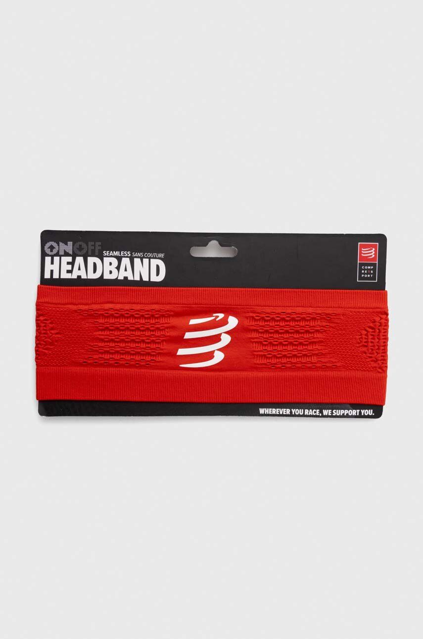 Compressport bentita pentru cap Headband On/Off culoarea rosu, XBNU3903 Compressport bentita pentru cap Headband On/Off culoarea rosu, XBNU3903
