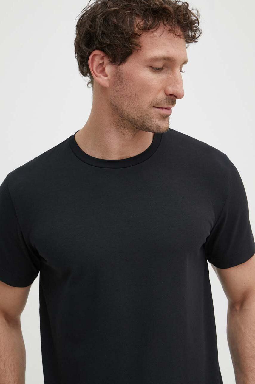 Geox tricou M4510K-T3098 barbati, culoarea negru, neted Geox tricou M4510K-T3098 barbati, culoarea negru, neted