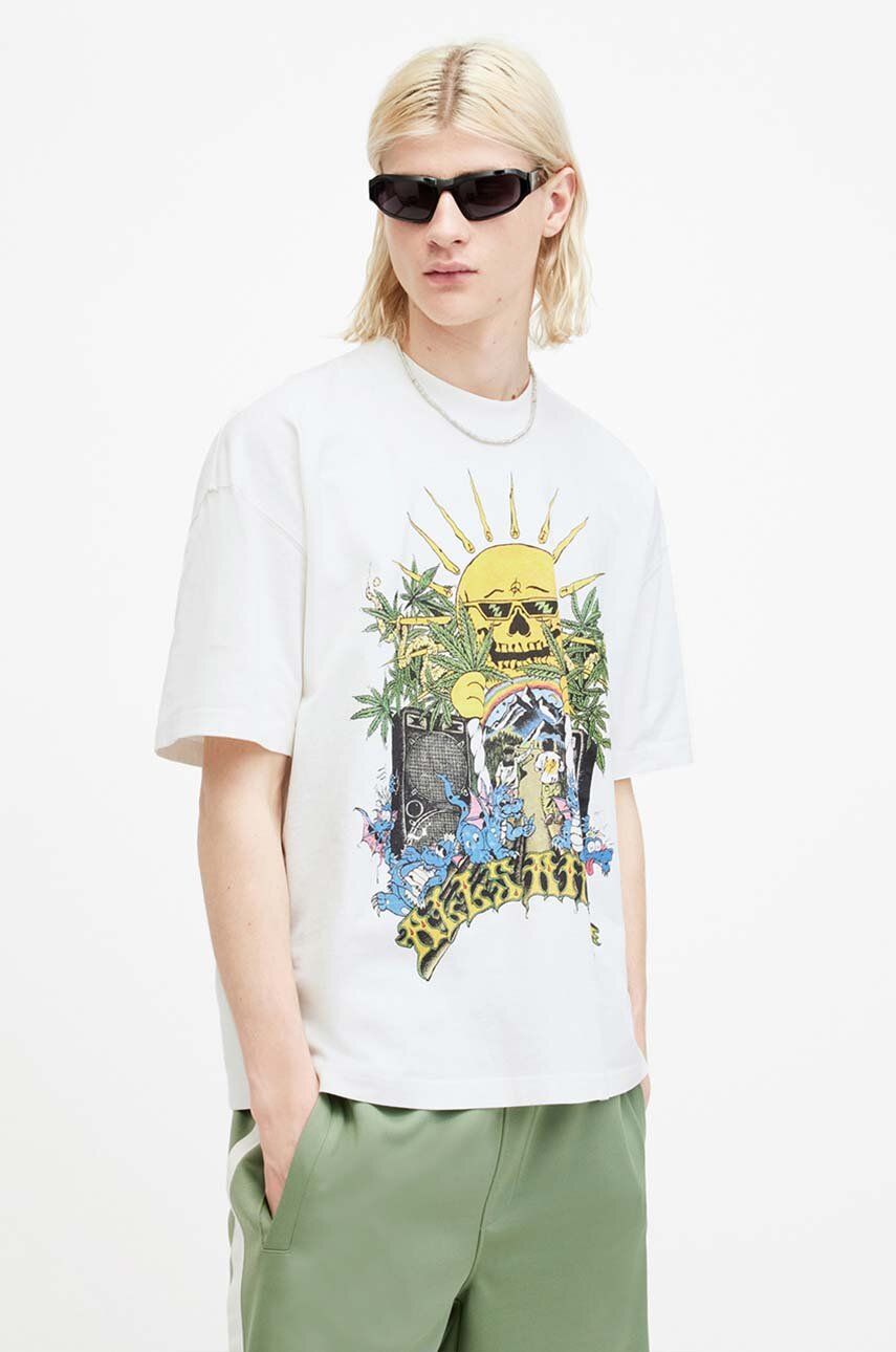 AllSaints tricou din bumbac FEST SS CREW barbati, modelator, M005PA AllSaints tricou din bumbac FEST SS CREW barbati, modelator, M005PA