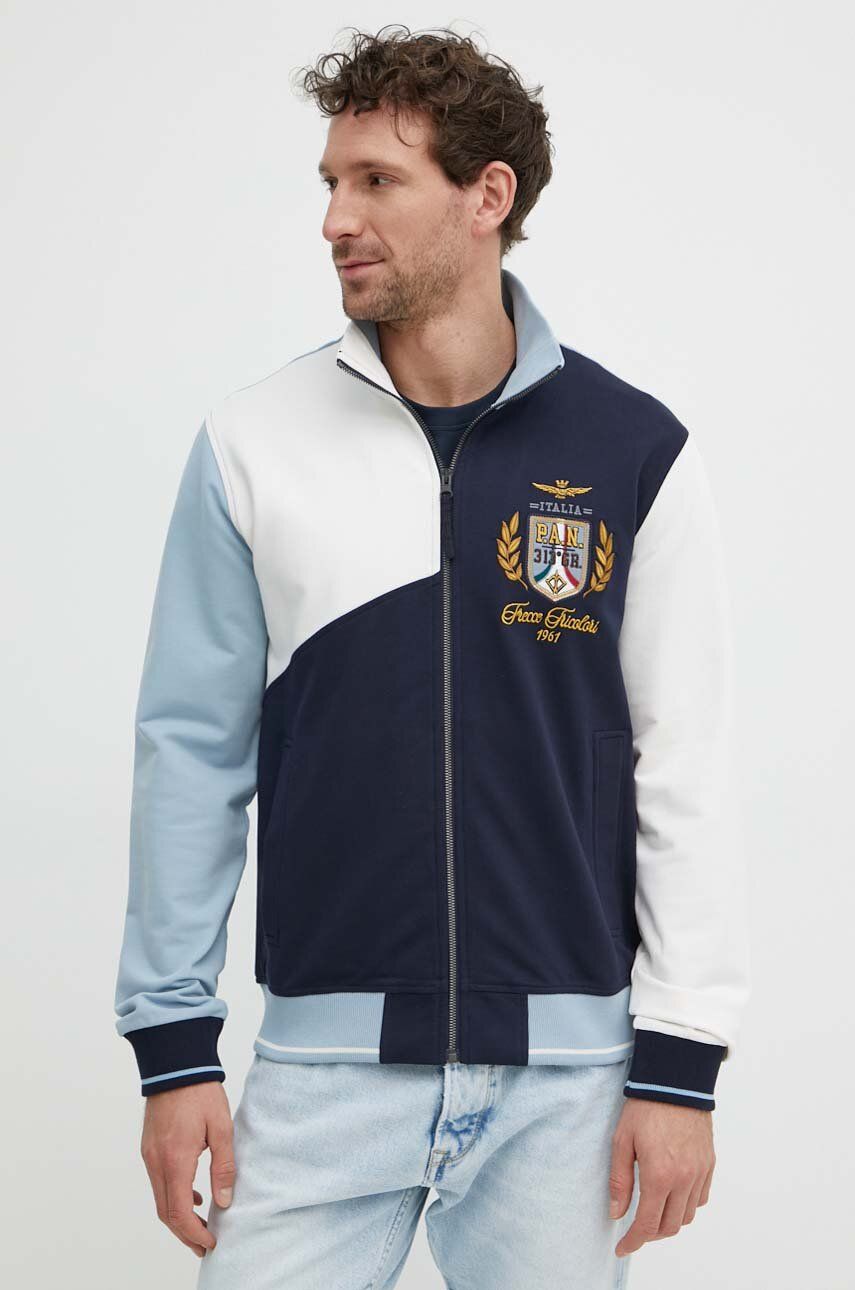 Aeronautica Militare bluza barbati, culoarea albastru marin, cu imprimeu, FE1892F419 Aeronautica Militare bluza barbati, culoarea albastru marin, cu imprimeu, FE1892F419