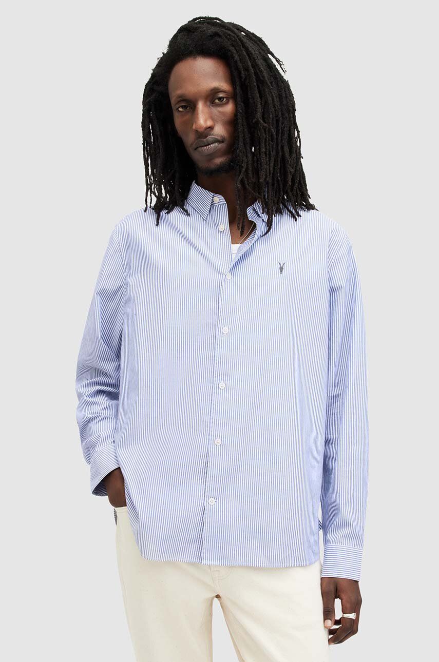 AllSaints camasa din bumbac HILLVIEW LS SHIRT barbati, relaxed, MS513Z AllSaints camasa din bumbac HILLVIEW LS SHIRT barbati, relaxed, MS513Z