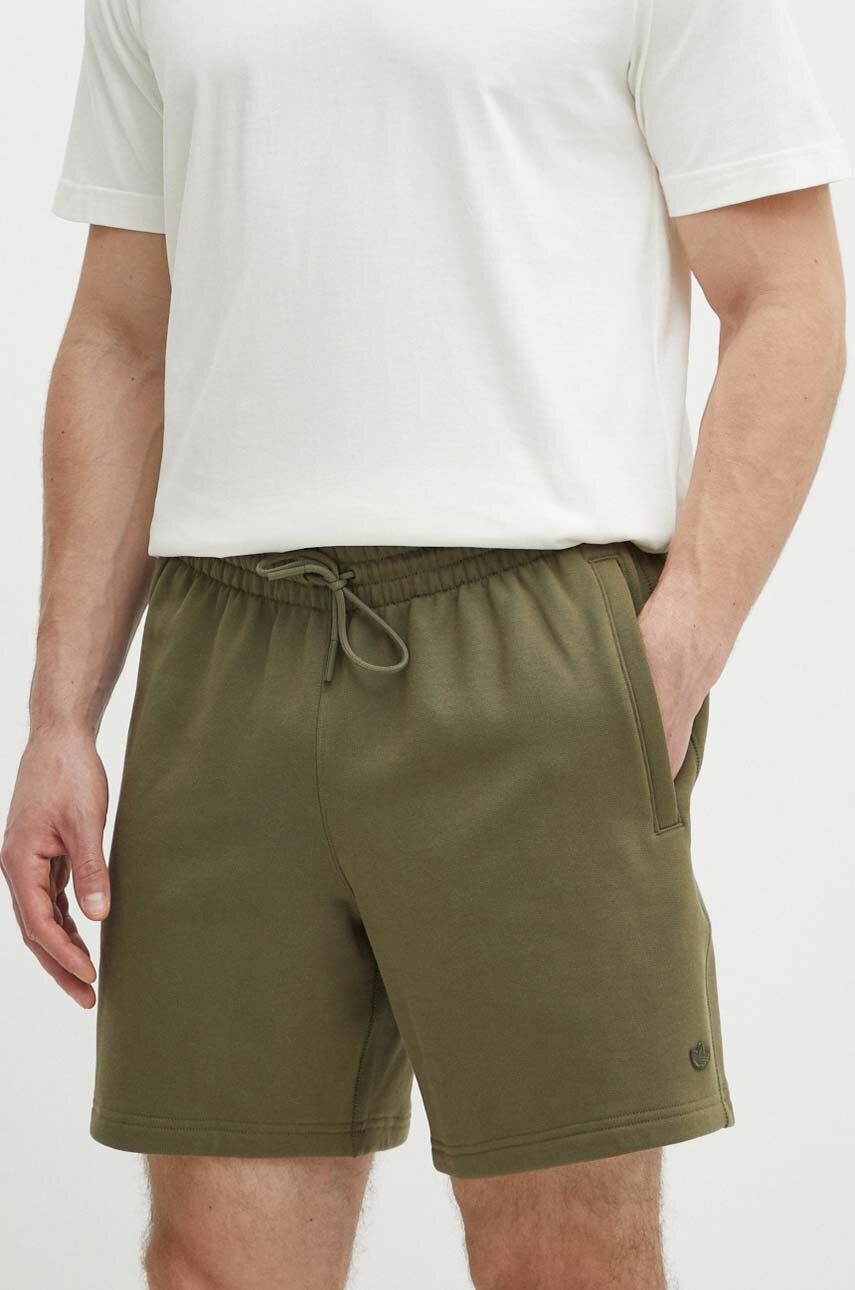 adidas Originals pantaloni scurti din bumbac culoarea verde, IR7878 adidas Originals pantaloni scurti din bumbac culoarea verde, IR7878