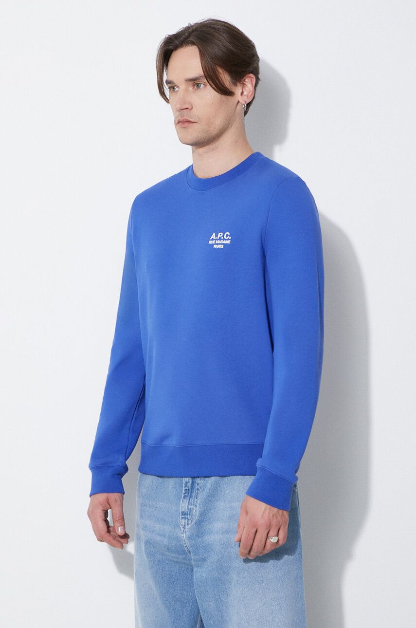 A.P.C. hanorac de bumbac sweat rider barbati, neted, COEZD-H27699 A.P.C. hanorac de bumbac sweat rider barbati, neted, COEZD-H27699