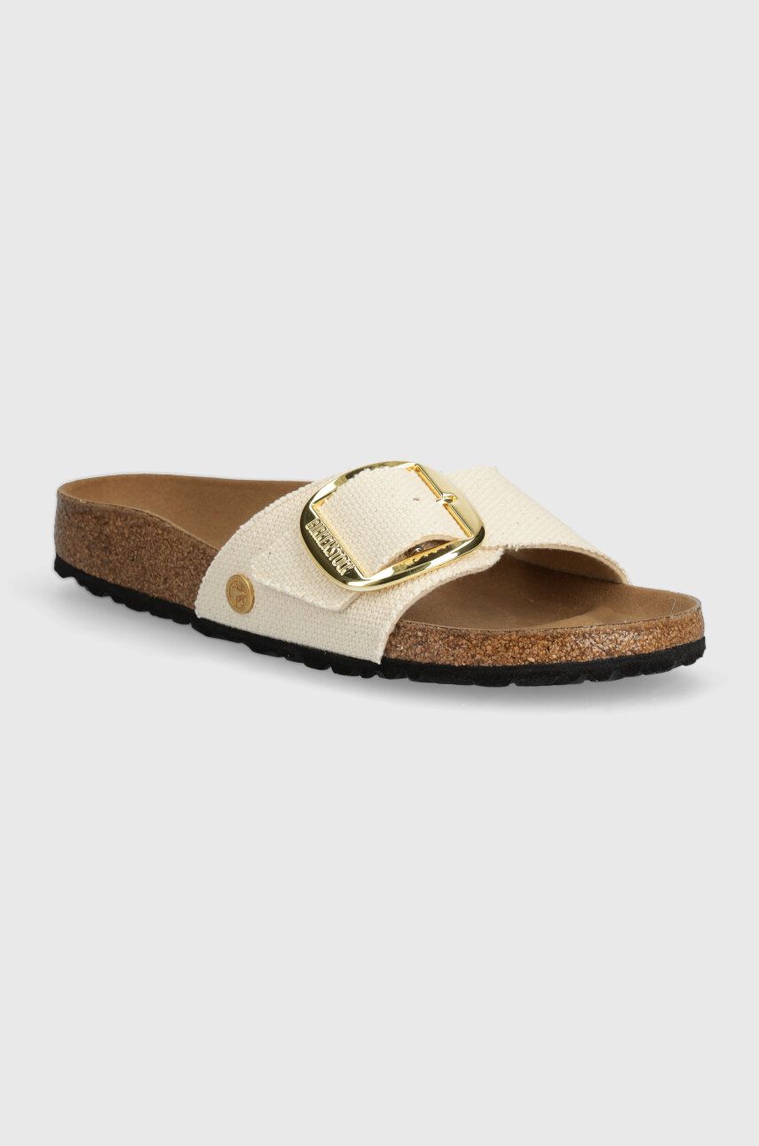 Birkenstock papuci Madrid Big Buckle femei, culoarea bej, 1026721 Birkenstock papuci Madrid Big Buckle femei, culoarea bej, 1026721