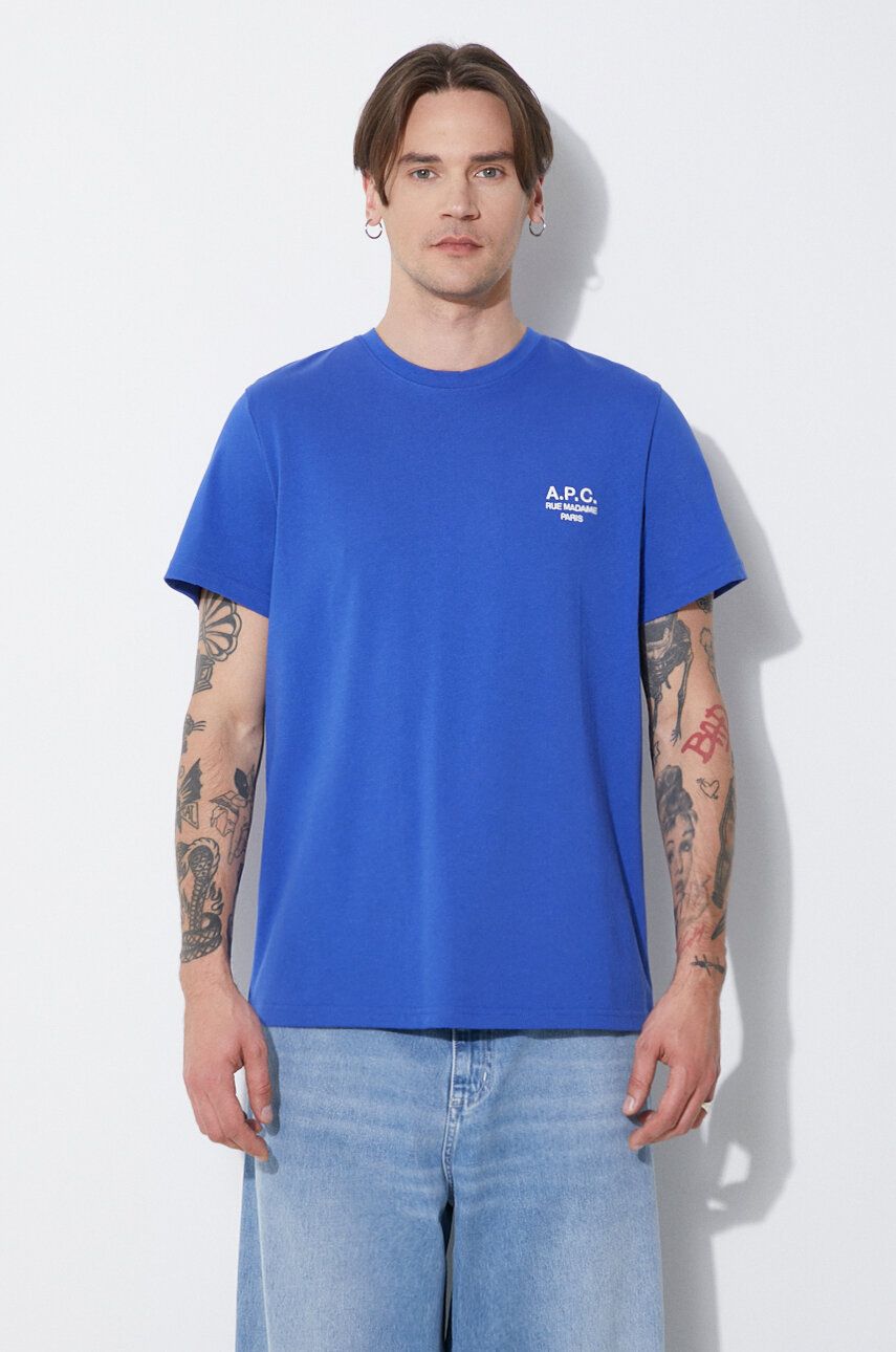 A.P.C. tricou din bumbac t-shirt raymond barbati, cu imprimeu, COEZC-H26840 A.P.C. tricou din bumbac t-shirt raymond barbati, cu imprimeu, COEZC-H26840