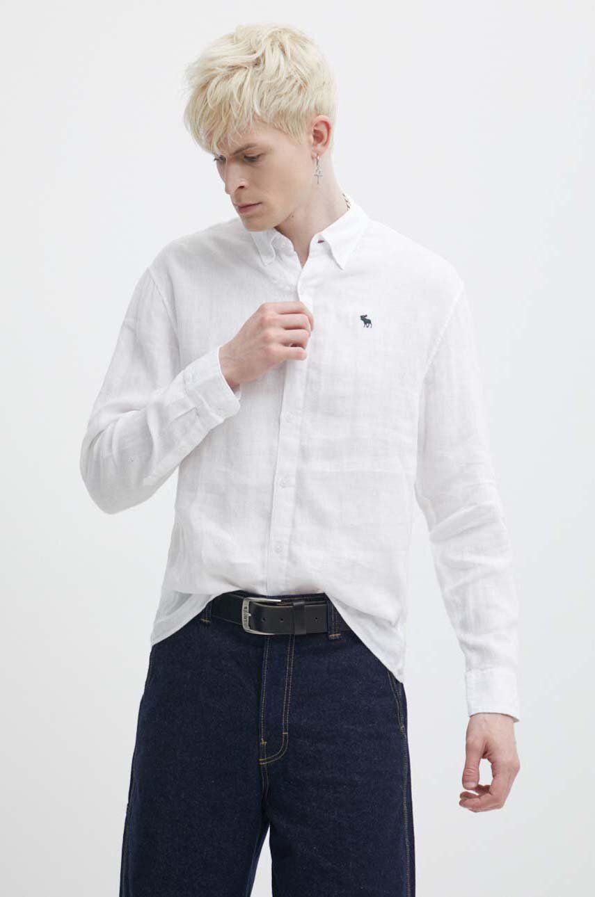 Abercrombie & Fitch camasa de in culoarea alb, cu guler button-down, regular Abercrombie & Fitch camasa de in culoarea alb, cu guler button-down, regular