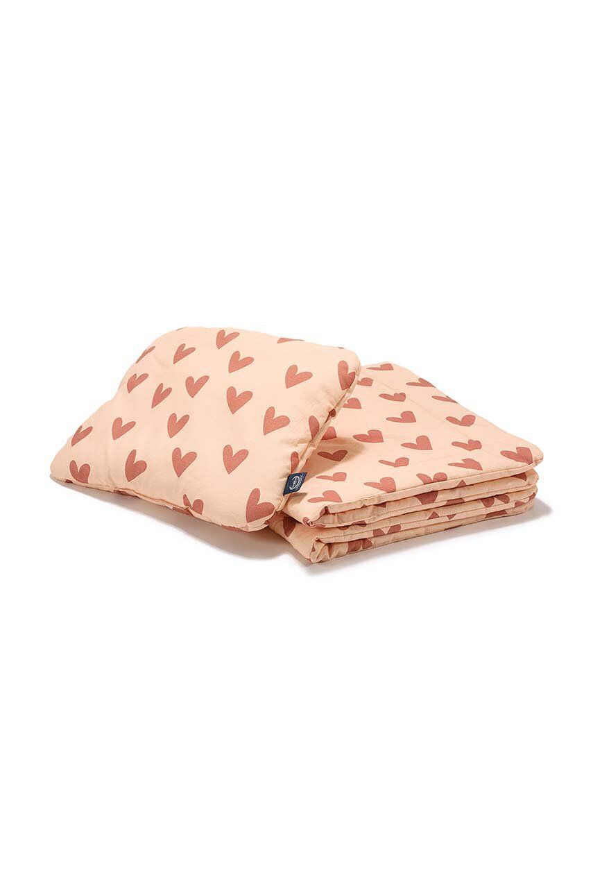 La Millou lenjerie de pat pentru copii HEARTBEAT PINK La Millou lenjerie de pat pentru copii HEARTBEAT PINK