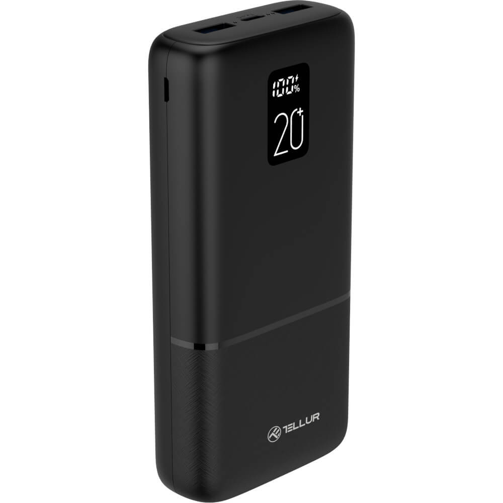 Acumulator extern Tellur Boost Pro PD202, 20000 mAh, display LCD, Negru Acumulator extern Tellur Boost Pro PD202, 20000 mAh, display LCD, Negru