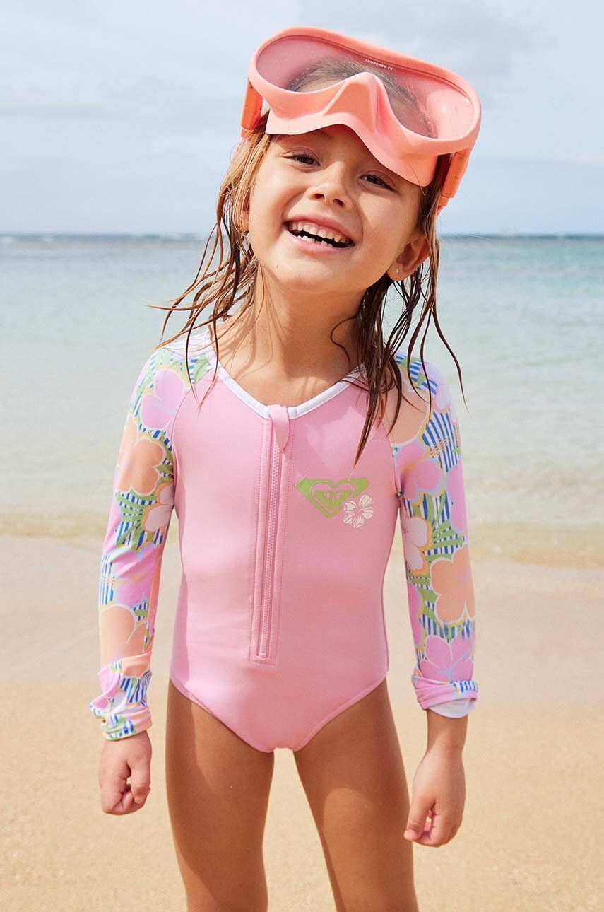 Roxy costum de baie dintr-o bucată pentru copii TINY FLOWERNE culoarea roz Roxy costum de baie dintr-o bucată pentru copii TINY FLOWERNE culoarea roz