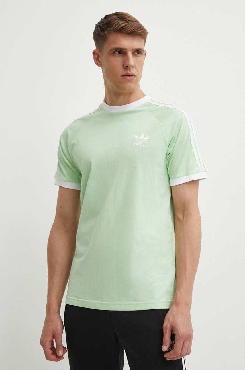 adidas Originals tricou din bumbac barbati, culoarea verde, cu imprimeu, IM9391 adidas Originals tricou din bumbac barbati, culoarea verde, cu imprimeu, IM9391