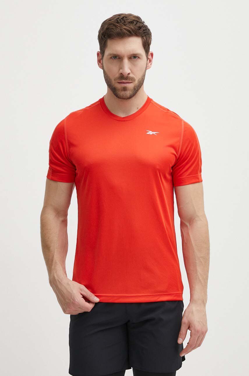 Reebok tricou de antrenament Identity Training culoarea rosu, neted, 100076456 Reebok tricou de antrenament Identity Training culoarea rosu, neted, 100076456