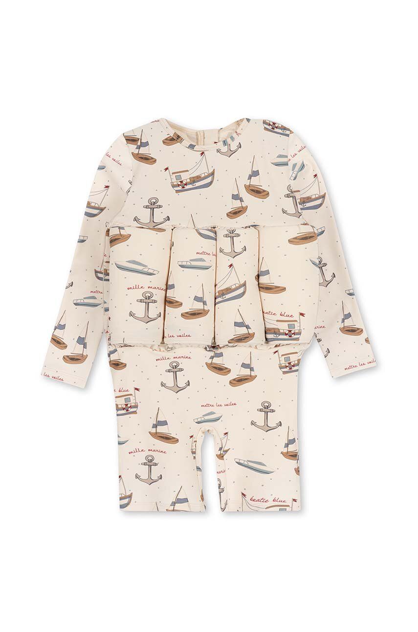 Konges Sløjd costum de baie dintr-o bucată pentru copii culoarea bej Konges Sløjd costum de baie dintr-o bucată pentru copii culoarea bej