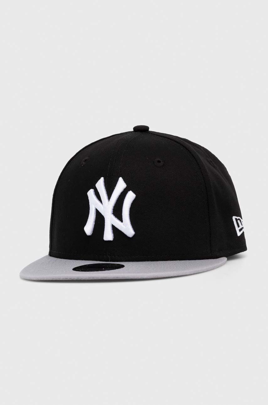 New Era șapcă din bumbac pentru copii NEW YORK YANKEES culoarea negru, cu imprimeu New Era șapcă din bumbac pentru copii NEW YORK YANKEES culoarea negru, cu imprimeu