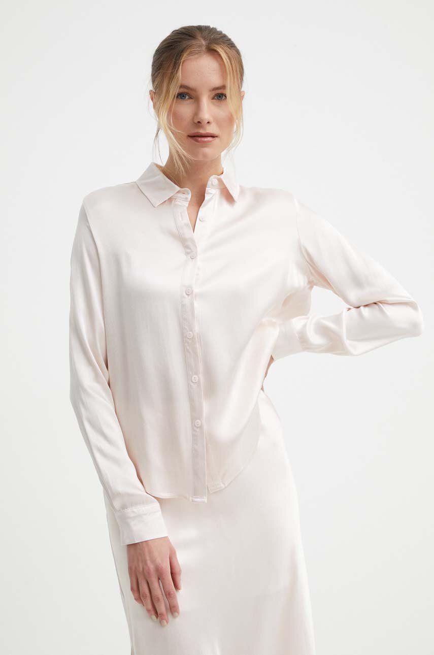 Answear Lab camasa femei, culoarea roz, cu guler clasic, relaxed Answear Lab camasa femei, culoarea roz, cu guler clasic, relaxed