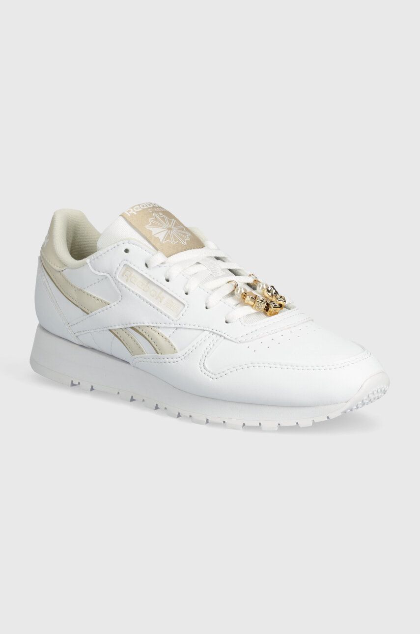 Reebok Classic sneakers din piele Classic Vegan culoarea alb, 100075294 Reebok Classic sneakers din piele Classic Vegan culoarea alb, 100075294