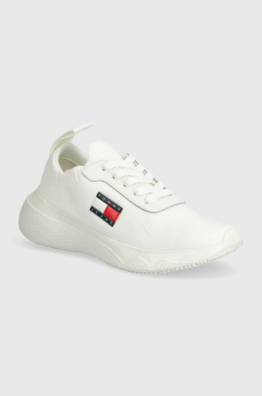Tommy Jeans sneakers TJW KNIT RUNNER culoarea alb, EN0EN02564 Tommy Jeans sneakers TJW KNIT RUNNER culoarea alb, EN0EN02564