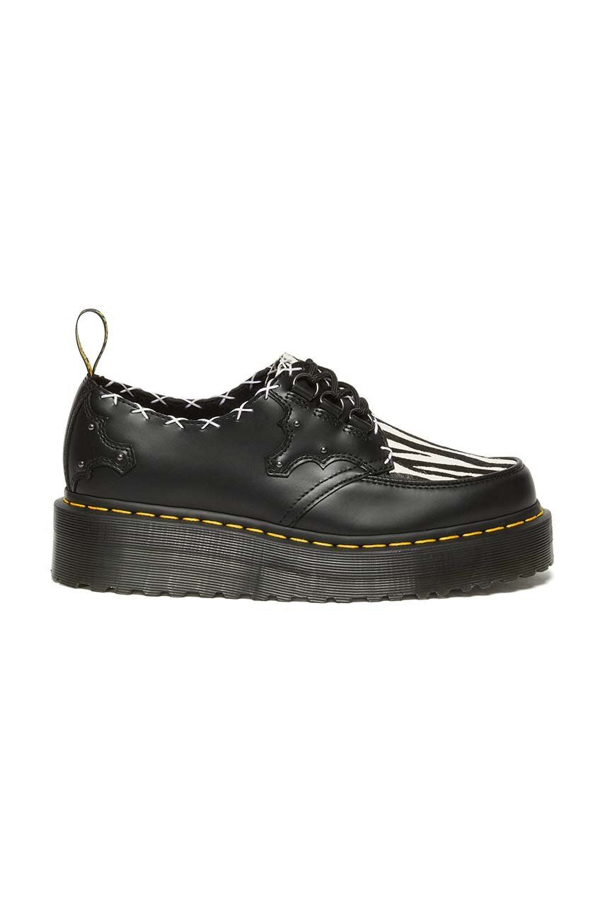 Dr. Martens pantofi de piele Ramsey Quad 3i femei, culoarea negru, cu platforma, DM31679195 Dr. Martens pantofi de piele Ramsey Quad 3i femei, culoarea negru, cu platforma, DM31679195