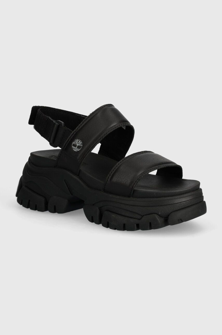 Timberland sandale de piele Adley Way Sandal femei, culoarea negru, TB0A5URZ0151 Timberland sandale de piele Adley Way Sandal femei, culoarea negru, TB0A5URZ0151