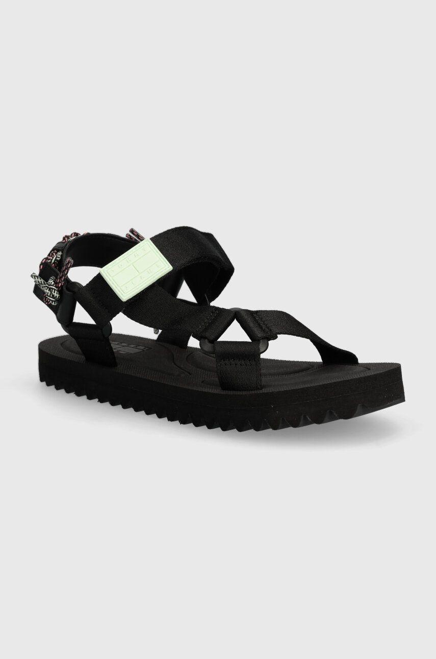 Tommy Jeans sandale TJW EVA SANDAL femei, culoarea negru, EN0EN02530 Tommy Jeans sandale TJW EVA SANDAL femei, culoarea negru, EN0EN02530