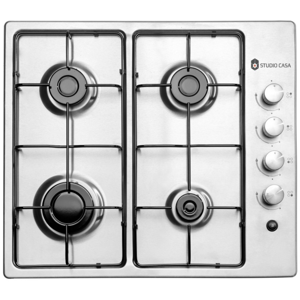 Plita Clasica Gaz Studio Casa Mirage PG60, Incorporabila, 4 Arzatoare, Inox Plita Clasica Gaz Studio Casa Mirage PG60, Incorporabila, 4 Arzatoare, Inox