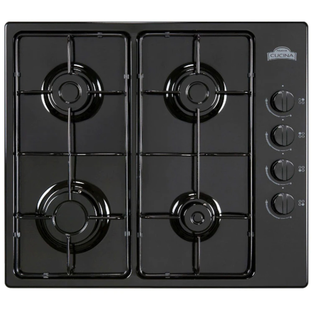 Plita Clasica Gaz Nuova Cucina PG60, Incorporabila, 4 Arzatoare, Valva de siguranta, Black Plita Clasica Gaz Nuova Cucina PG60, Incorporabila, 4 Arzatoare, Valva de siguranta, Black