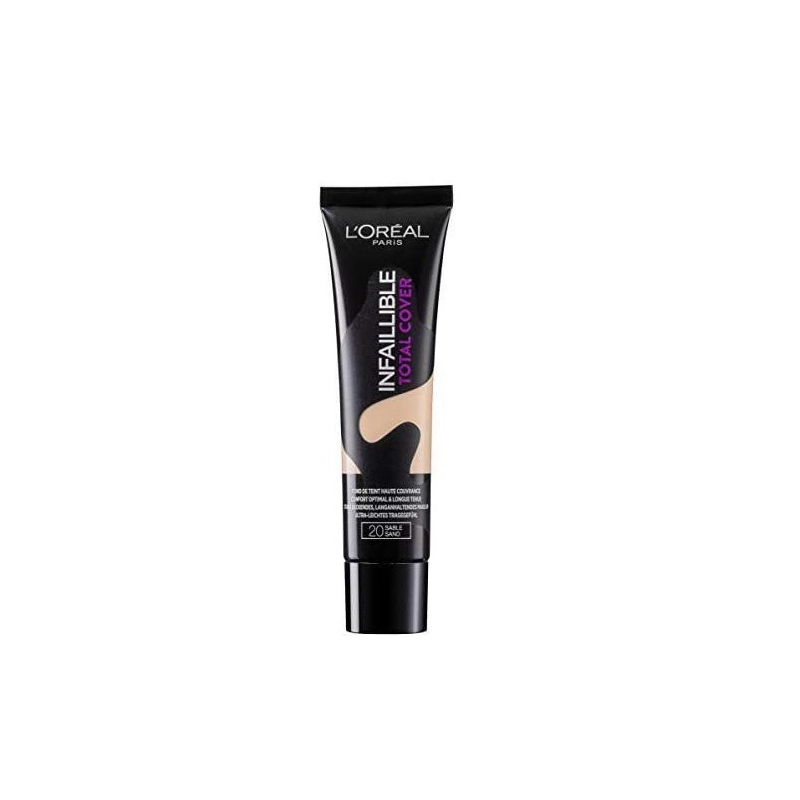 Fond de ten, Loreal, Infaillible Total Cover, 20 Sable Sand, 35 g Fond de ten, Loreal, Infaillible Total Cover, 20 Sable Sand, 35 g