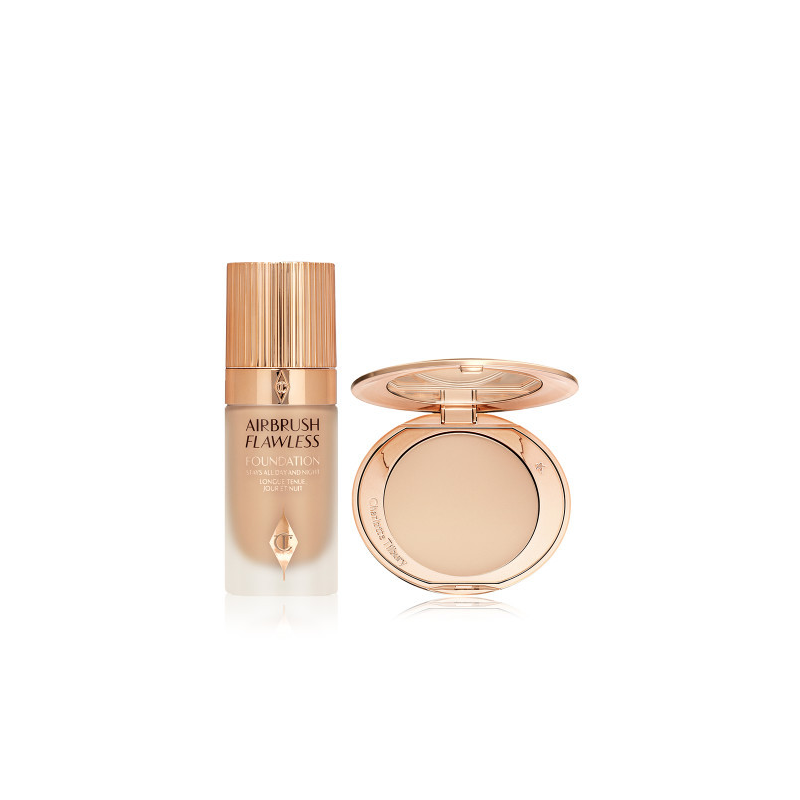 Fond de ten + Pudra de fixare Charlotte Tilbury Airbrush Flawless Fond de ten + Pudra de fixare Charlotte Tilbury Airbrush Flawless