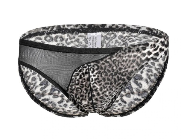 Slip leopard bărbătesc negru XS