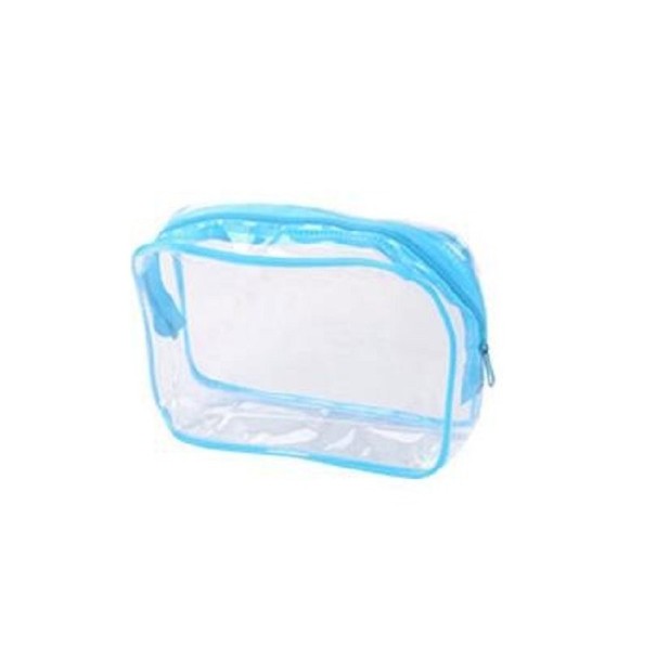Geantă cosmetică transparentă albastru L