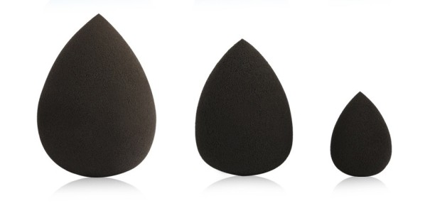 Set de bureți cosmetici pentru machiaj - 3 buc negru