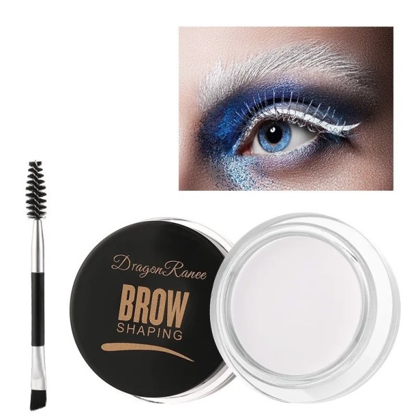 Gel cremă pentru modelarea sprâncenelor cu perie și perie Corrector pentru modelarea sprâncenelor Gel pentru coafare Cremă pentru sprâncene alb Gel cremă pentru modelarea sprâncenelor cu perie și perie Corrector pentru modelarea sprâncenelor Gel pentru coafare Cremă pentru sprâncene alb